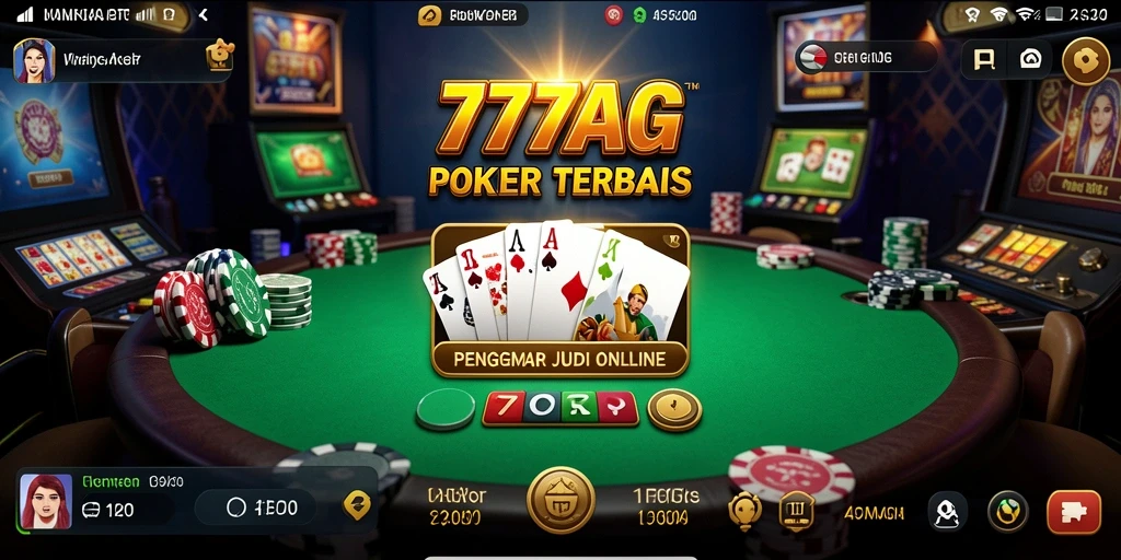 Tampilan gameplay Poker yang mendebarkan di 777AG.