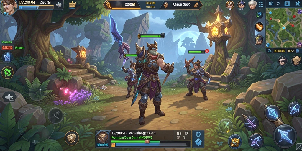 Screenshot gameplay D200M menampilkan aksi seru dalam dunia MMORPG yang menakjubkan.