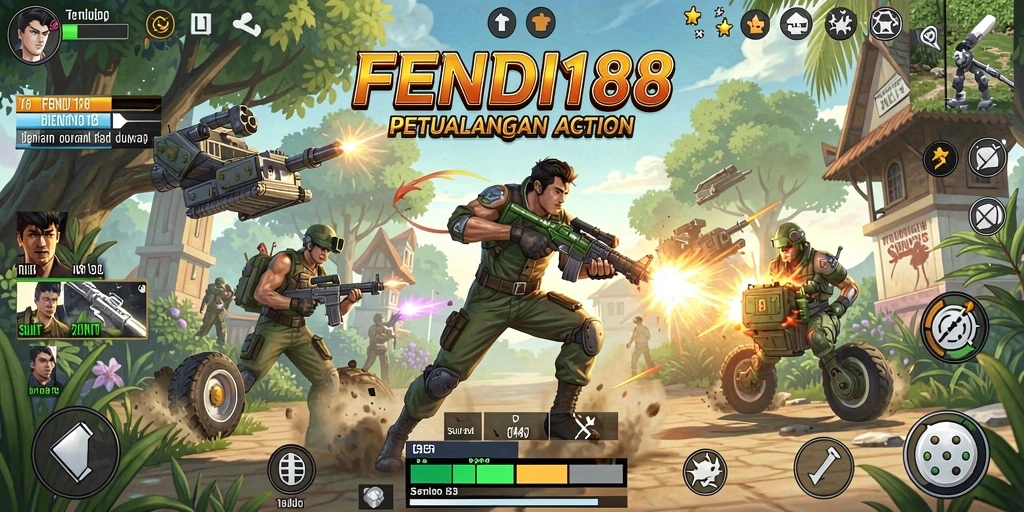 Tampilan aksi seru dalam gameplay FENDI188 yang mendebarkan.
