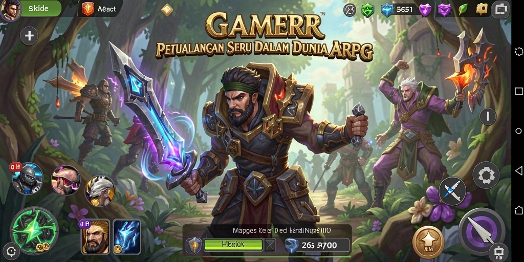 Tampilkan gameplay epik dalam petualangan ARPG.