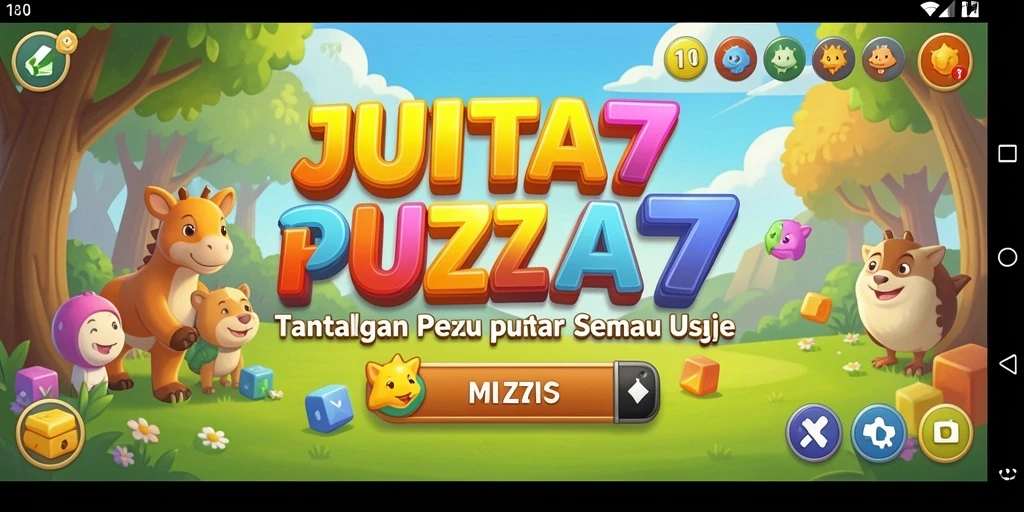 Tampilan gameplay seru dalam JUTA7, tantangan puzzle yang menarik.