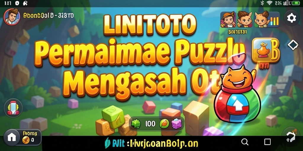 Screenshot utama LINITOTO menampilkan gameplay seru dengan tantangan Puzzle yang menarik.