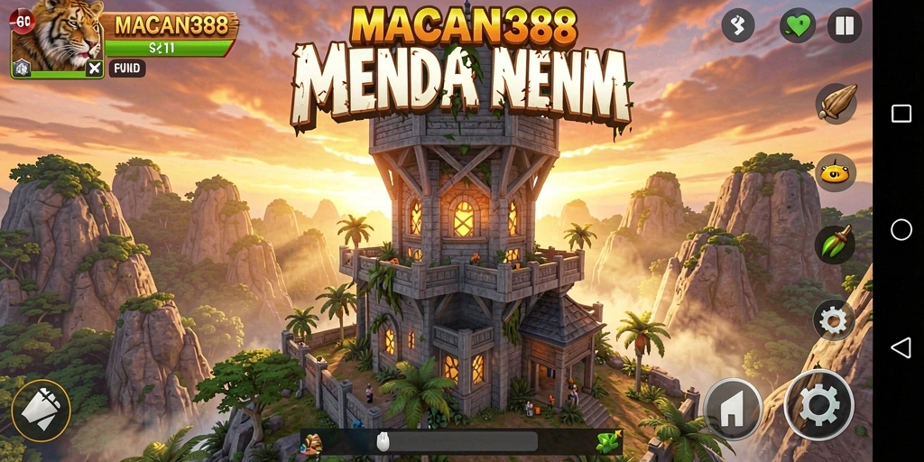 Tampilan gameplay yang mendebarkan di MACAN388 dengan strategi menara.