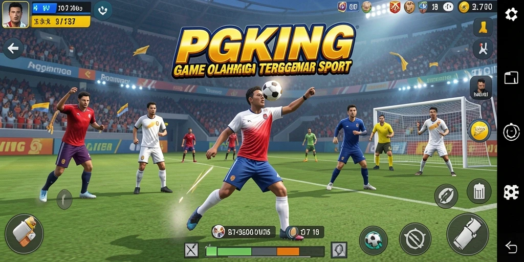 Screenshot PGKING menampilkan aksi mendebarkan dalam pertandingan olahraga.