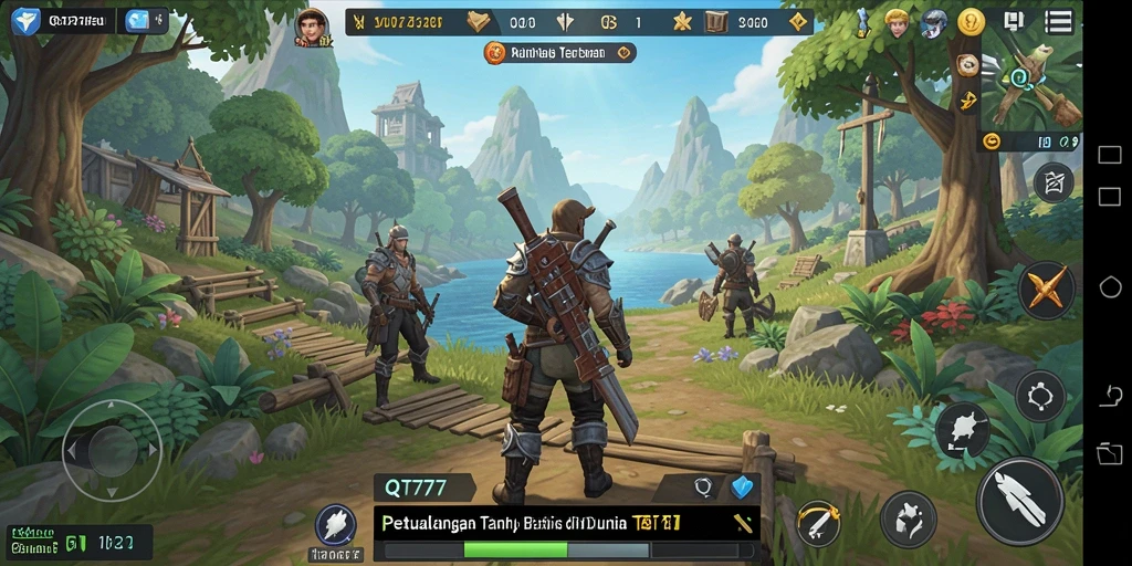Tampilan menarik dari gameplay dunia terbuka QT777.