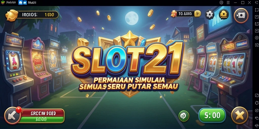 Tampilan gameplay utama SLOT21 dengan mesin slot yang menarik.