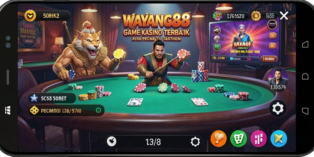 Tampilan menarik dari gameplay Kasino di WAYANG88.