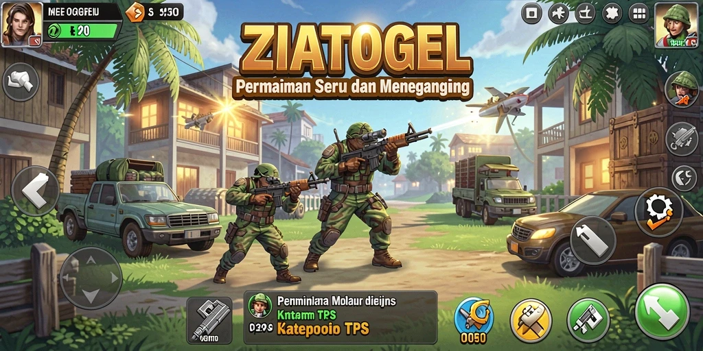 Gameplay ZIATOGEL yang seru dan menegangkan di battlefield.